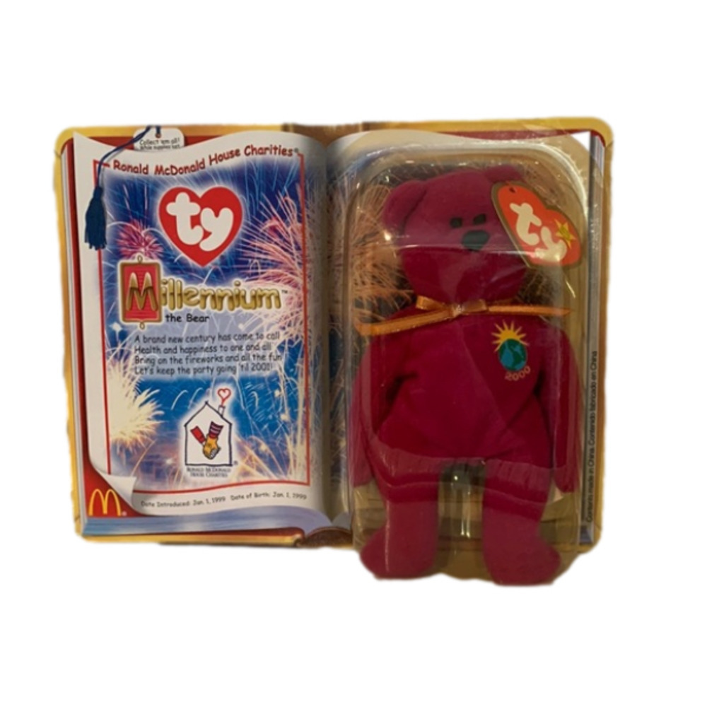 Vintage Y2K 2000 Millennium Teenie Beanie Baby New in Box Collectible